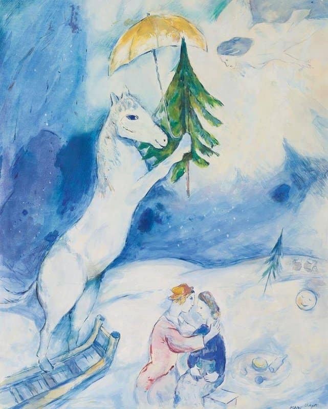 Marc Chagall: Fantaisie De Noel (1937) premium reproduction