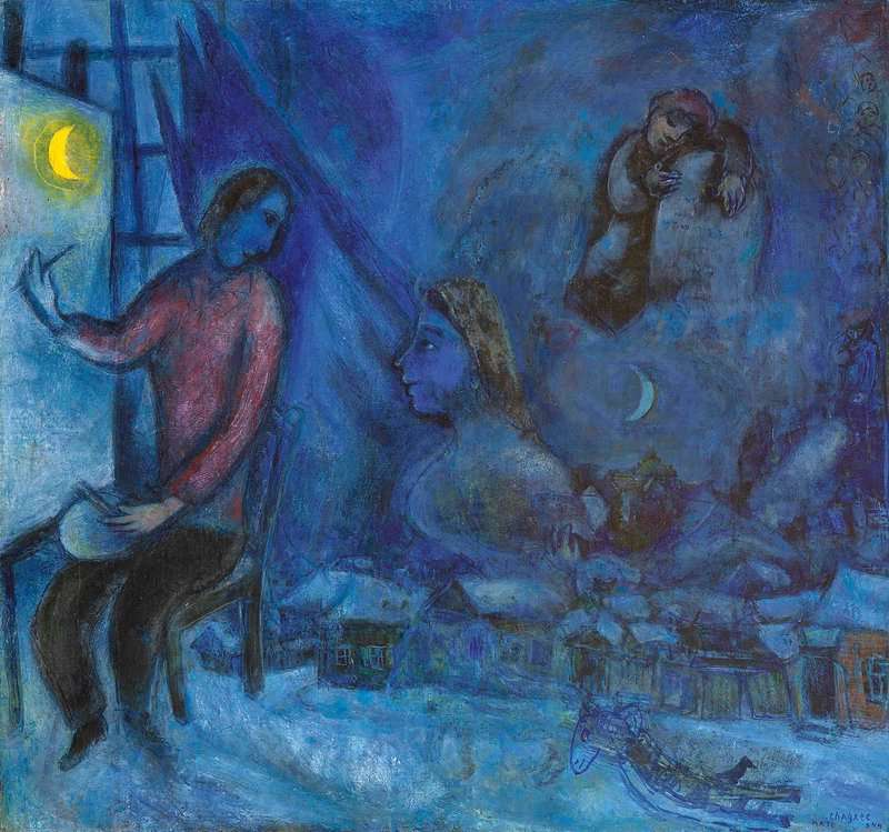 Marc Chagall 'Ode to the Past' 1944 premium reproduction