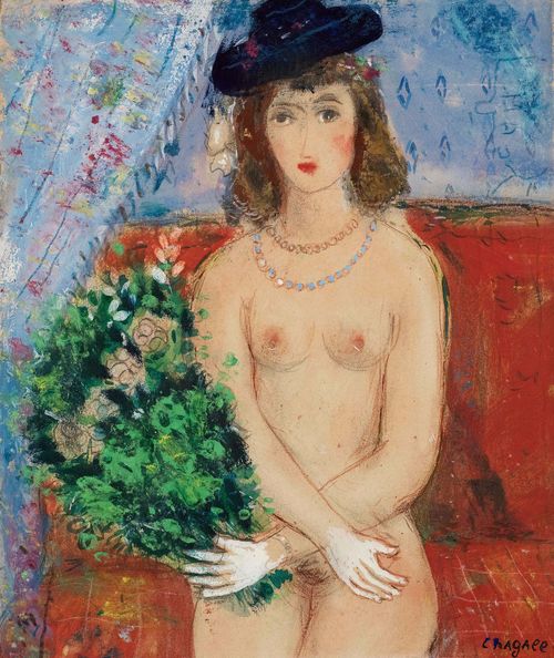Marc Chagall: Ida au Chapeau (1935-36) premium reproduction
