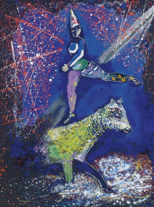 Marc Chagall - L'Acrobate à Cheval (1927-28) premium reproduction