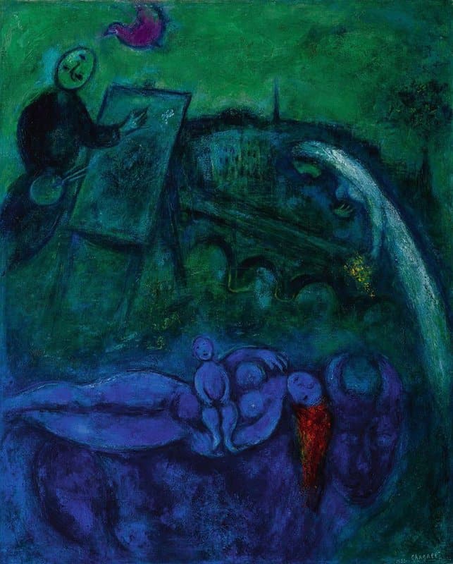 Marc Chagall: Le Pont-neuf, 1953 premium reproduction