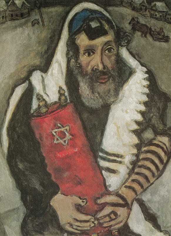 Marc Chagall: Le Rabin premium reproduction printed or painted