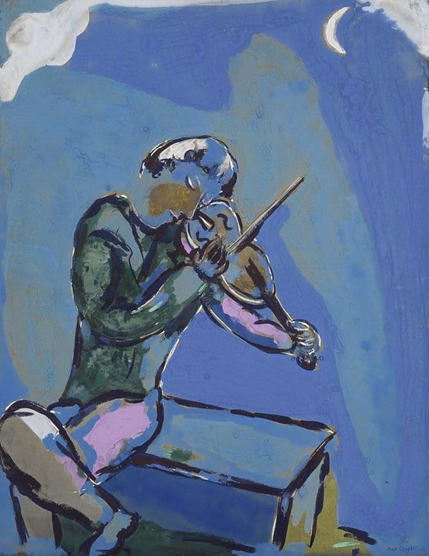 Marc Chagall: Le Violoniste Bleu (1929) premium reproduction