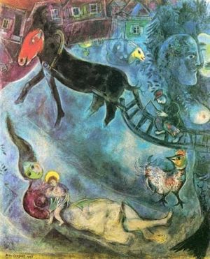 Marc Chagall's 'Madonna With The Sleigh' (1947) - A Surreal Journey wall art
