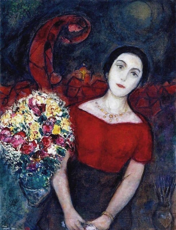 Marc Chagall: Portrait of Vava, 1955 premium reproduction printed or painted