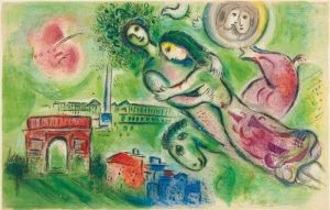 Marc Chagall's Romeo and Juliet (1964) wall art