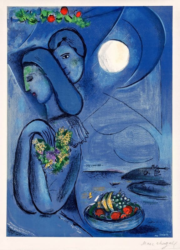 Marc Chagall: Dreamscape in Saint Jean Cap Ferrat, 1952 premium reproduction