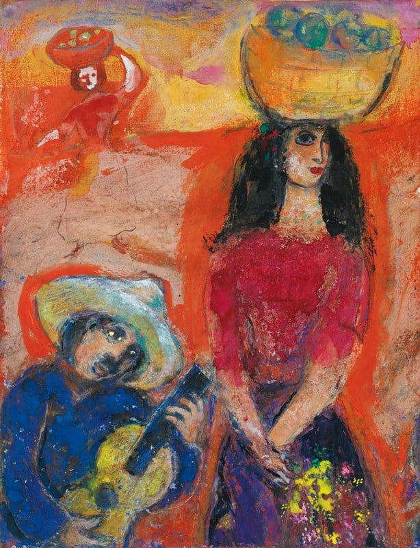 Marc Chagall: Serenade Mexicaine, 1943 premium reproduction