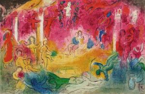 Marc Chagall: Temple and Story of Bacchus - 1962 wall art