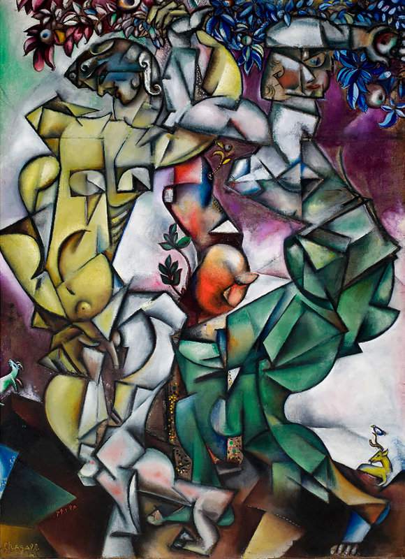 Marc Chagall - Temptation, 1912 premium reproduction
