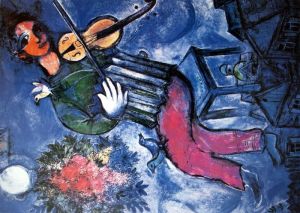 Marc Chagall: The Blue Violinist wall art
