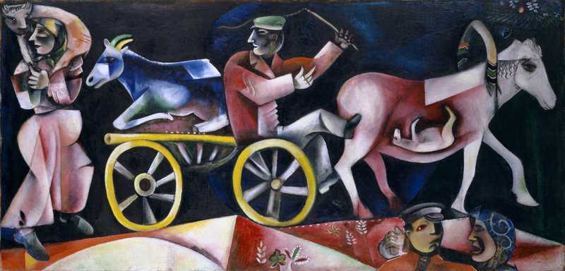 Marc Chagall: The Cattle Dealer premium reproduction printed or painted