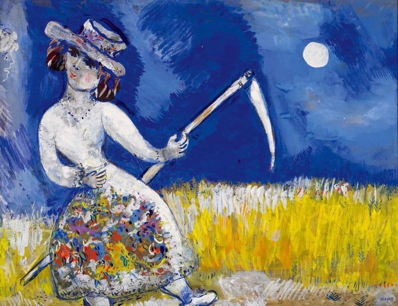 Marc Chagall: The Mower, 1926 premium reproduction printed or painted