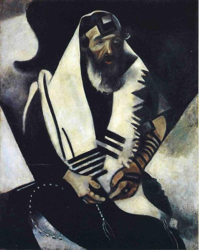 Marc Chagall: The Praying Jew premium reproduction printed or painted