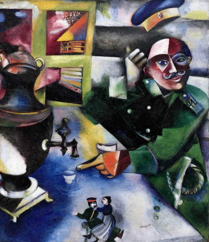Marc Chagall The Soldier Drinks premium reproduction printed or painted