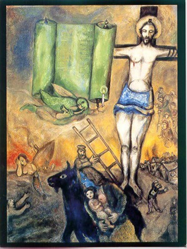 Marc Chagall: The Yellow Crucifixion premium reproduction printed or painted