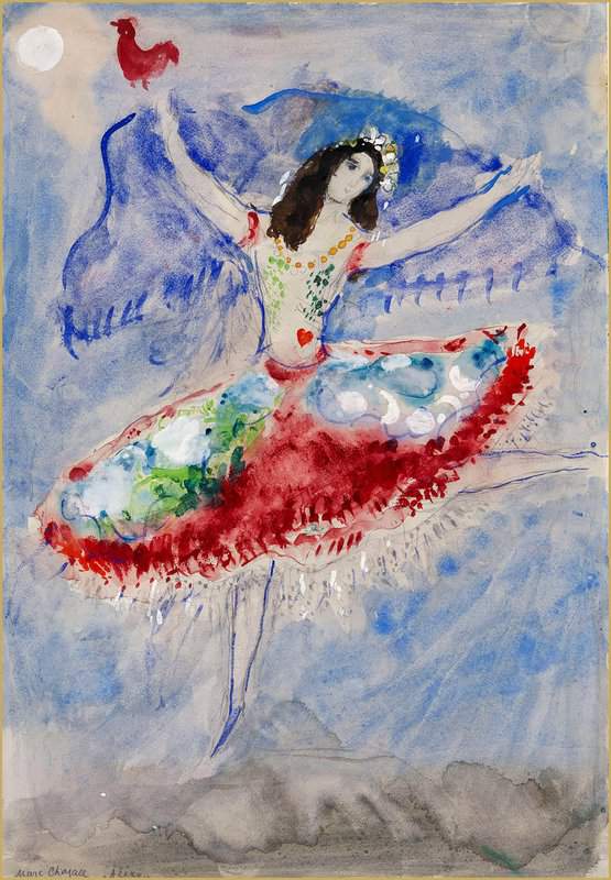 Marc Chagall's Zemphira (1942) – A Vibrant Ballet Vision premium reproduction