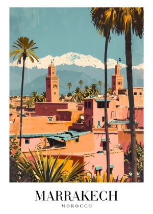 Vibrant Marrakech: A Moroccan Cityscape wall art