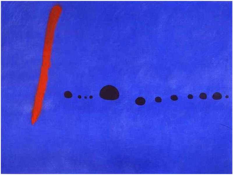 Joan Miró: Bleu II premium reproduction printed or painted