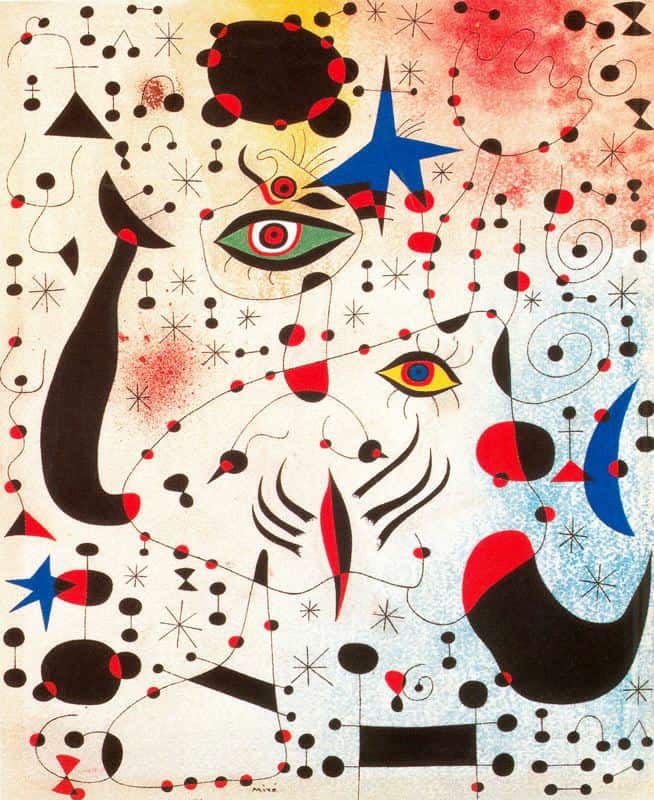 Miro: Ciphers and Constellations in Love premium reproduction printed or painted