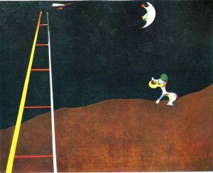 Joan Miró: Dog Barking at the Moon wall art