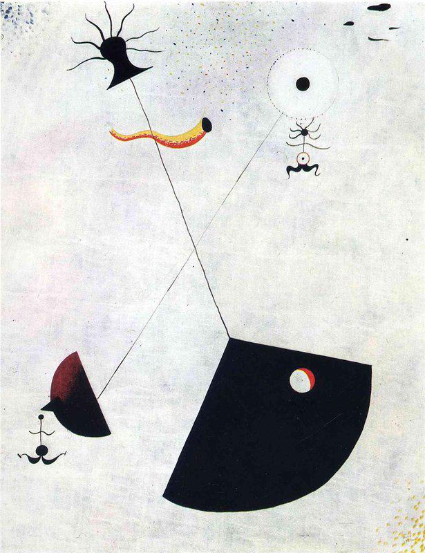 Joan Miró: Abstract Expression of Maternity premium reproduction printed or painted