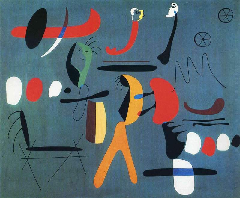 Joan Miró Painting 1933 premium reproduction printed or painted