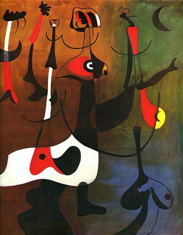 Joan Miró: Rhythmic Characters premium reproduction printed or painted