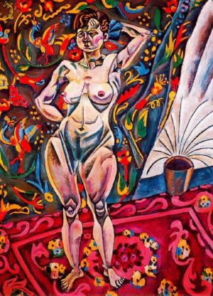 Joan Miró Inspired Standing Nude wall art