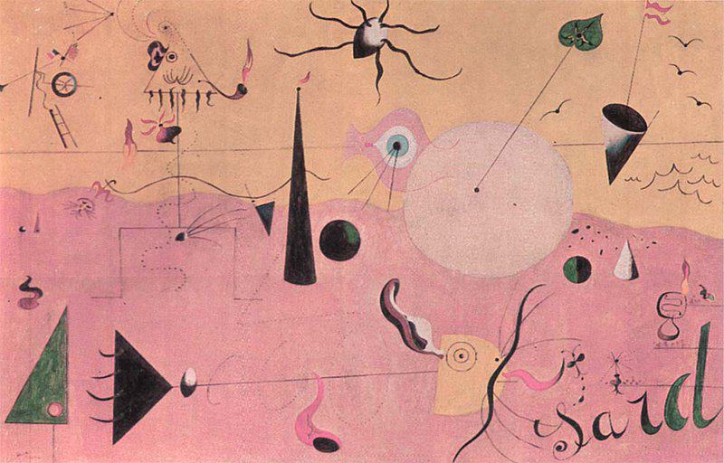 Joan Miró: The Hunter premium reproduction printed or painted