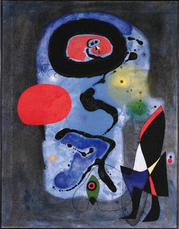 Miro The Red Sun premium reproduction printed or painted