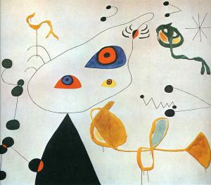 Joan Miro: Woman and Bird in the Night wall art