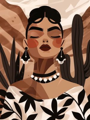 Desert Elegance: A Modern Portrait wall art