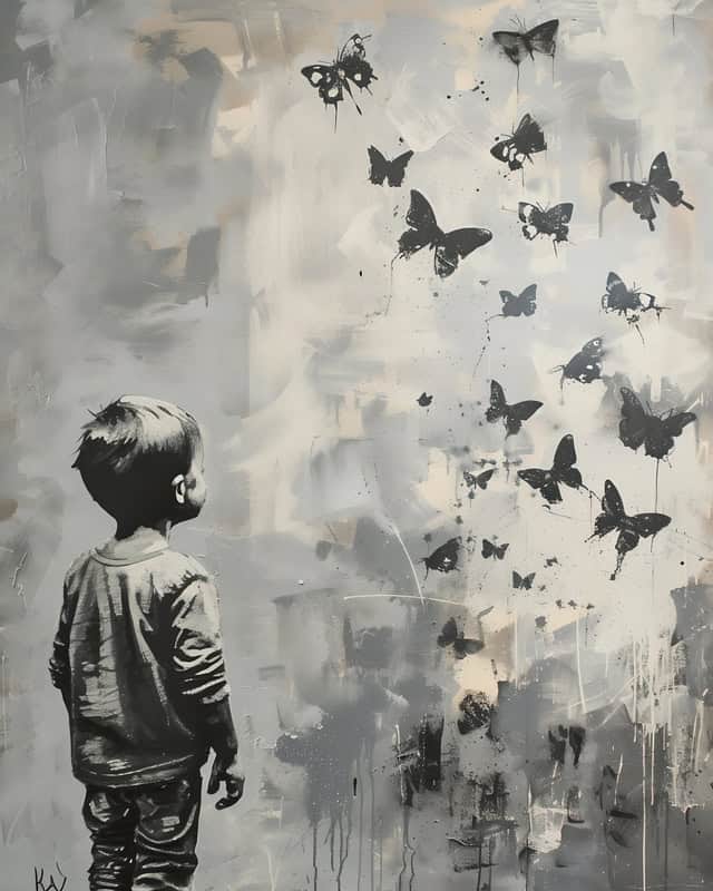 Dreams and Butterflies premium reproduction