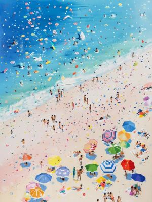 Vibrant Beach Day: A Modern Perspective wall art