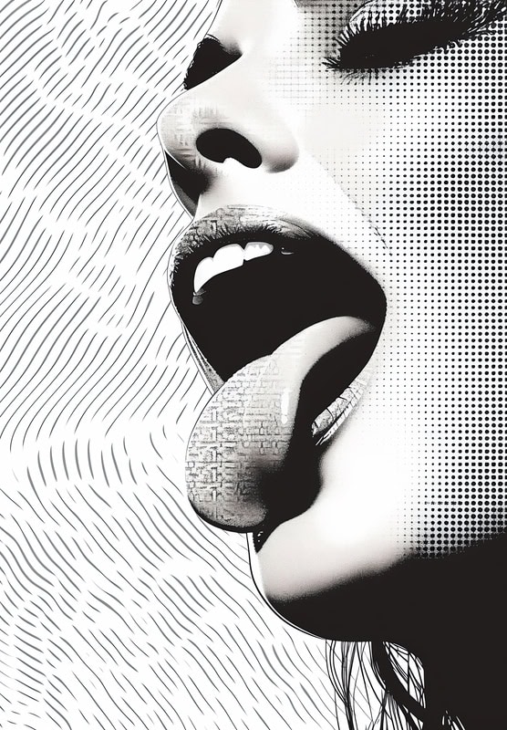 Digital Expression: Pop Art Portrait premium reproduction