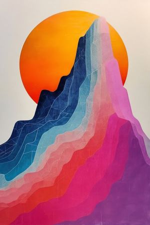 Vibrant Peaks: Abstraction in Color wall art