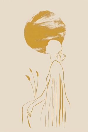 Serene Silhouette Under the Sun wall art