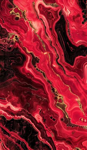 Ethereal Currents: A Dance of Red and Gold wall art