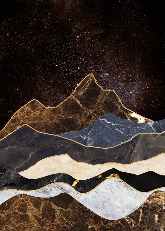 Celestial Mountains: Modern Abstractions premium reproduction
