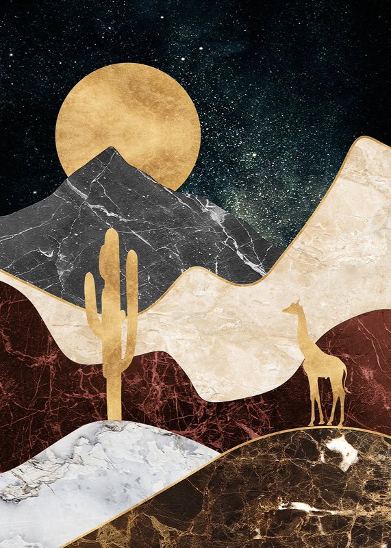 Cosmic Desert Dreamscape premium reproduction