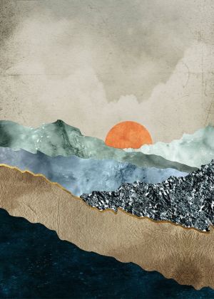 Abstract Landscape Sunrise wall art
