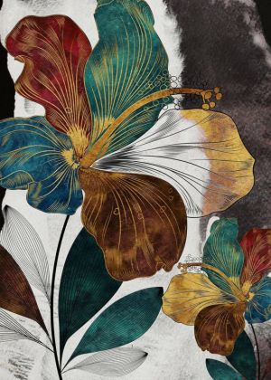 Vivid Elegance: Contemporary Floral Art wall art