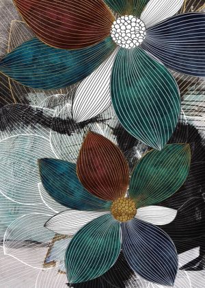 Abstract Floral Harmony wall art