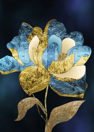 Abstract Floral Elegance: A Modern Art Masterpiece wall art