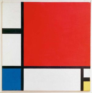 Mondrian's Composition II in Red, Blue, and Yellow wall art