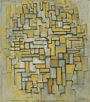 Mondrian's Composition in Brown and Grey wall art