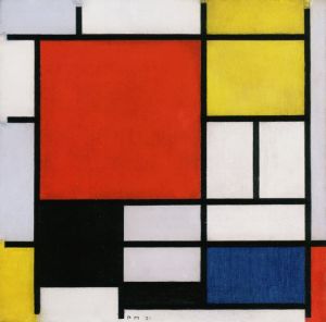 Mondrian: Composition with Large Blue, Red, Black, Yellow, and Gray wall art