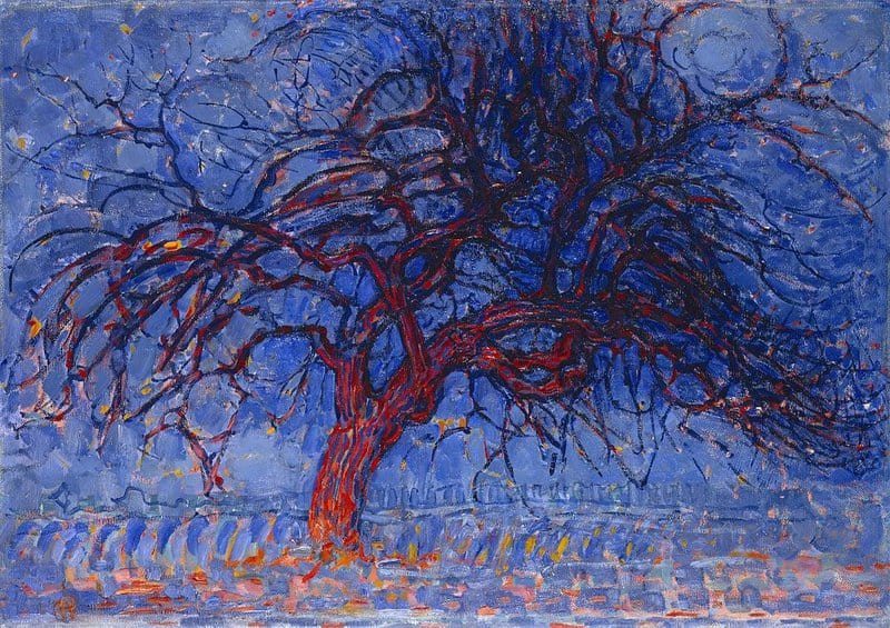 Mondrian's Red Tree - Evening Harmony premium reproduction