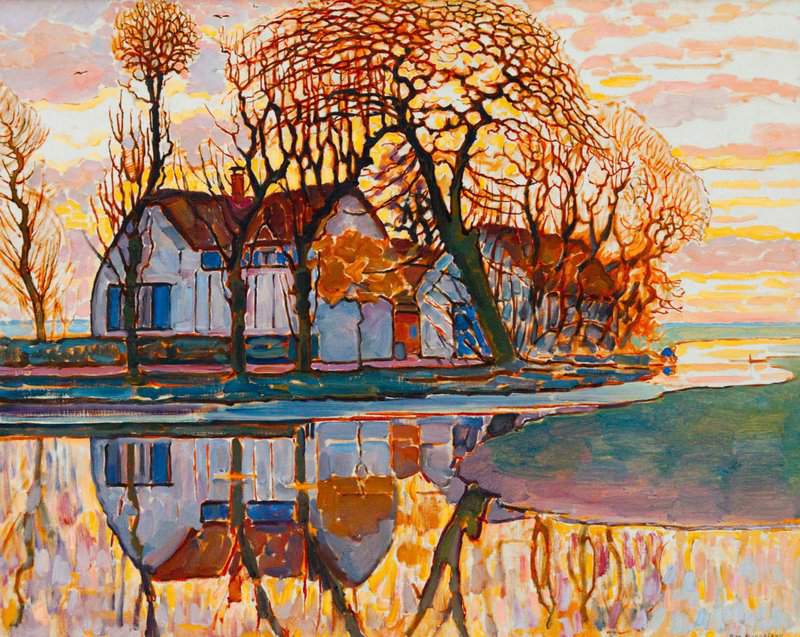 Piet Mondrian: Farm Near Duivendrecht premium reproduction